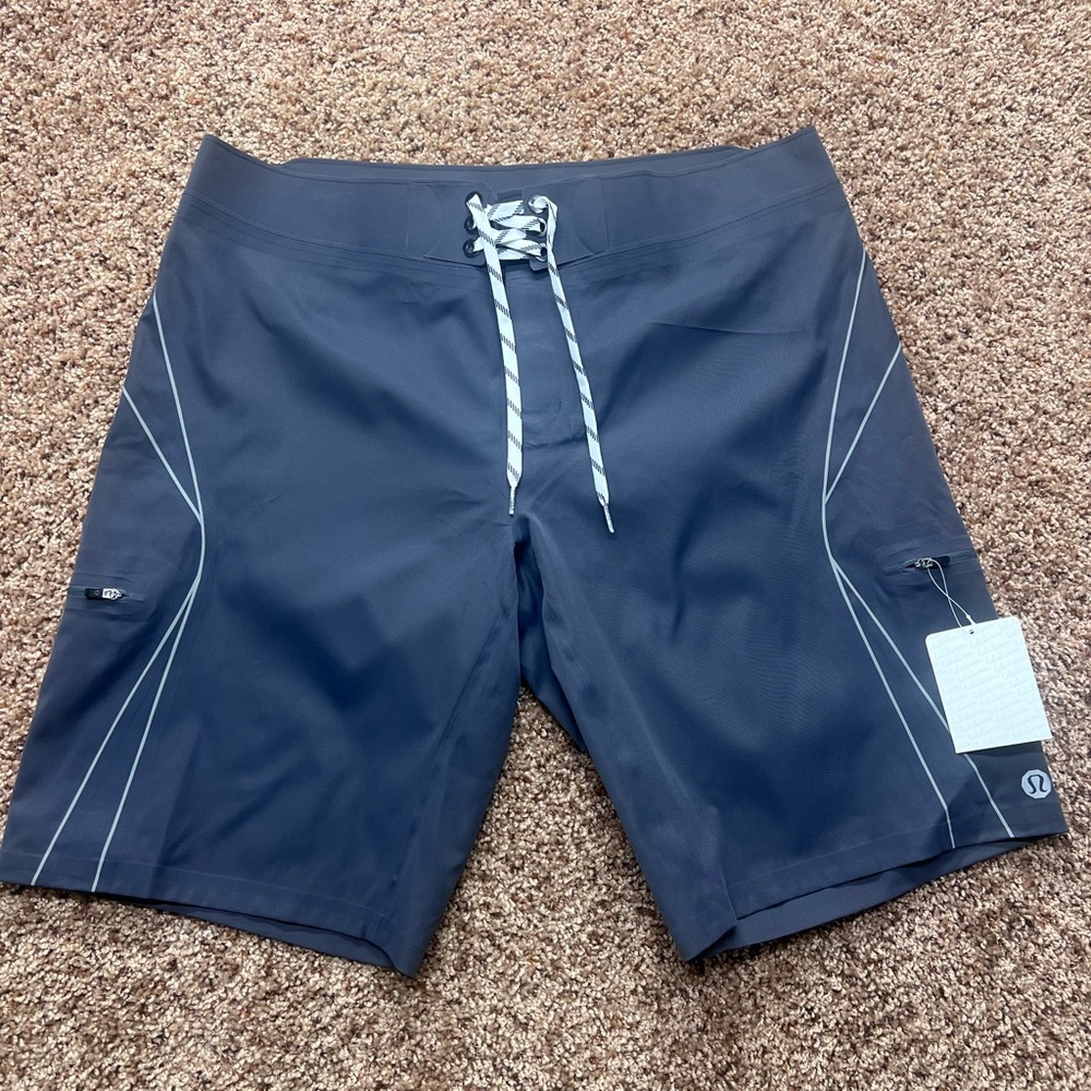 Lululemon Swim Trunks Shorts CURRENT WAVE BOARD SHORT 10" SUMMER TIME MENS SZ 38